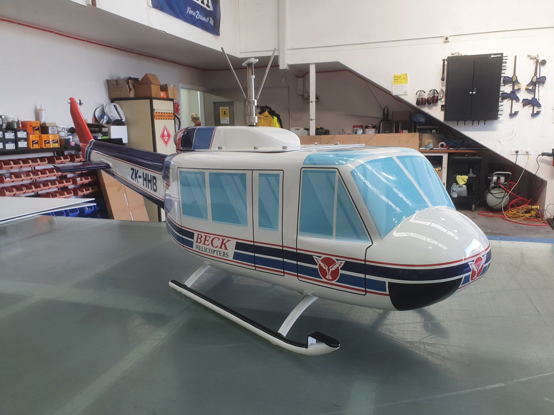 Helicopter replica signage