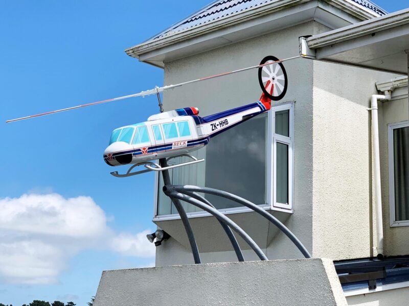 Custom model helicopter signage