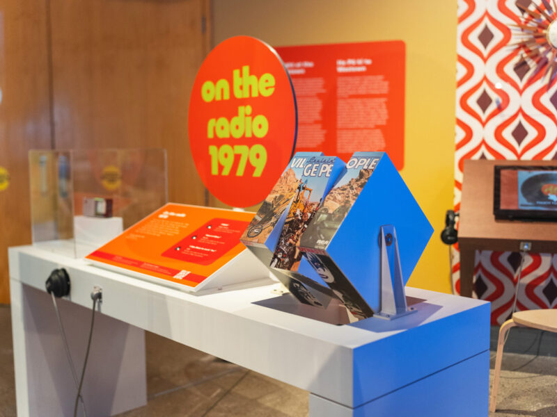 Listening post music tables at Kount Five Plus Two exhibition