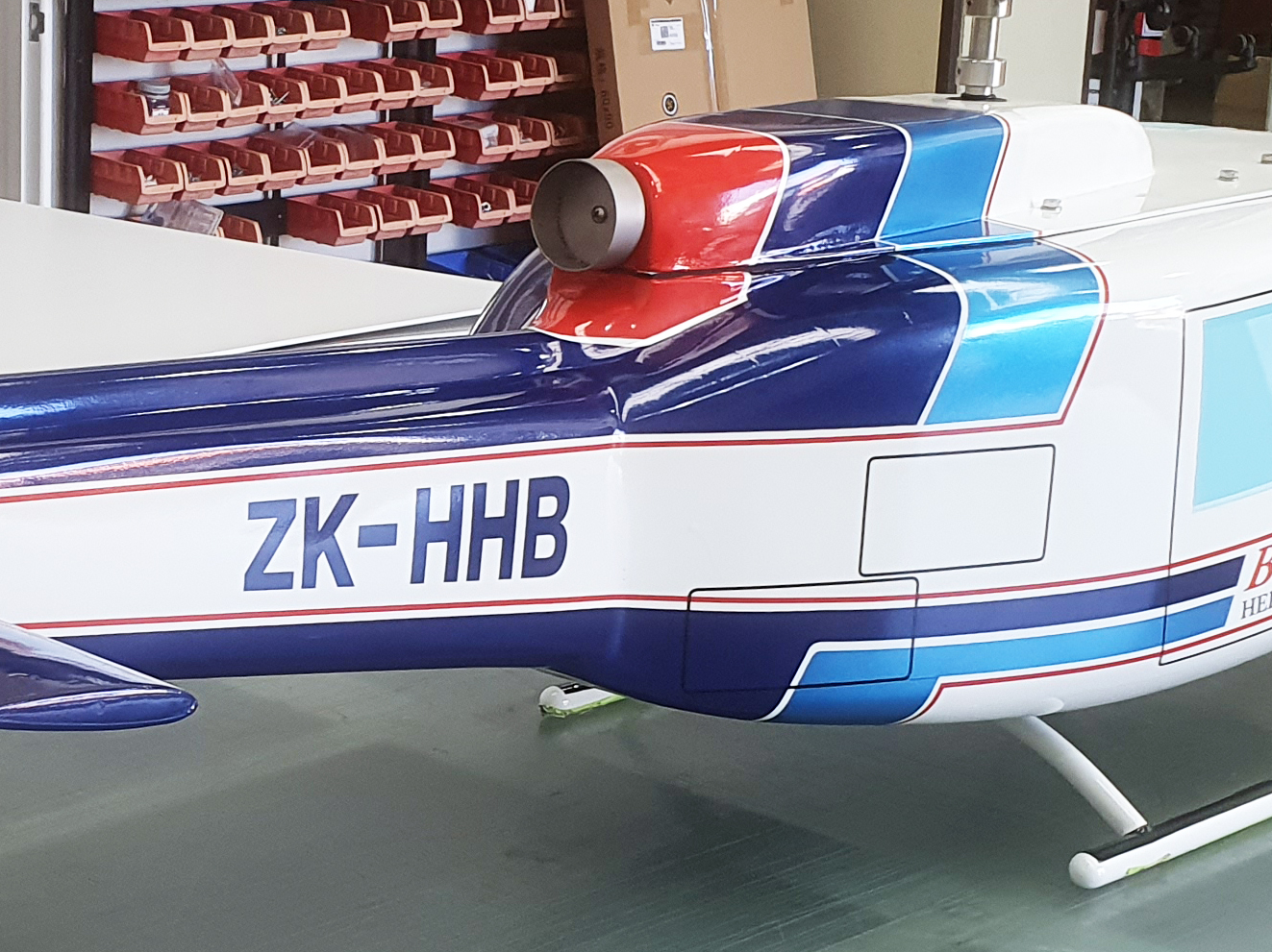 Helicopter replica signage