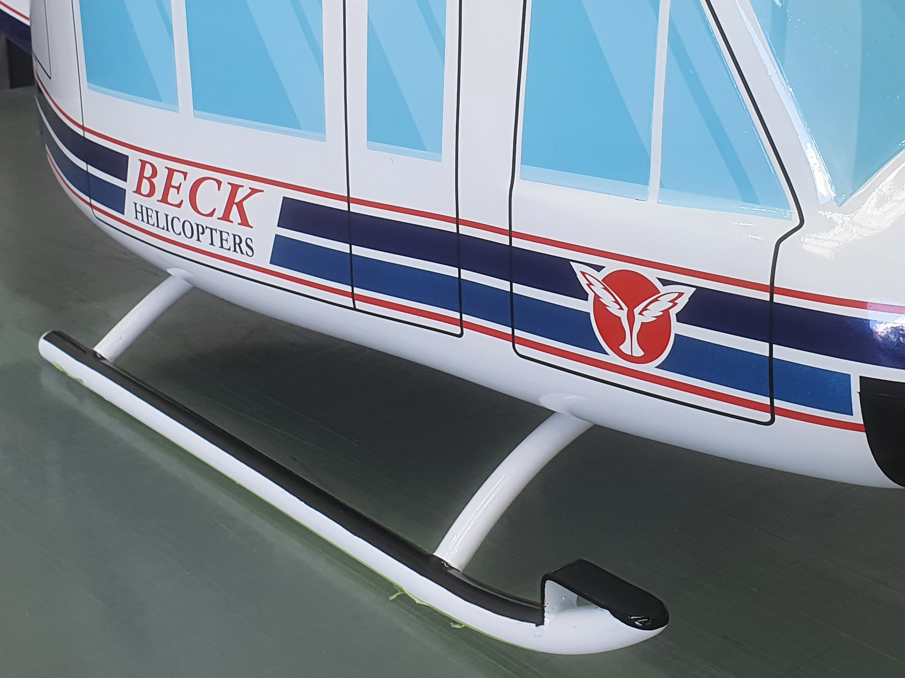 Helicopter replica signage